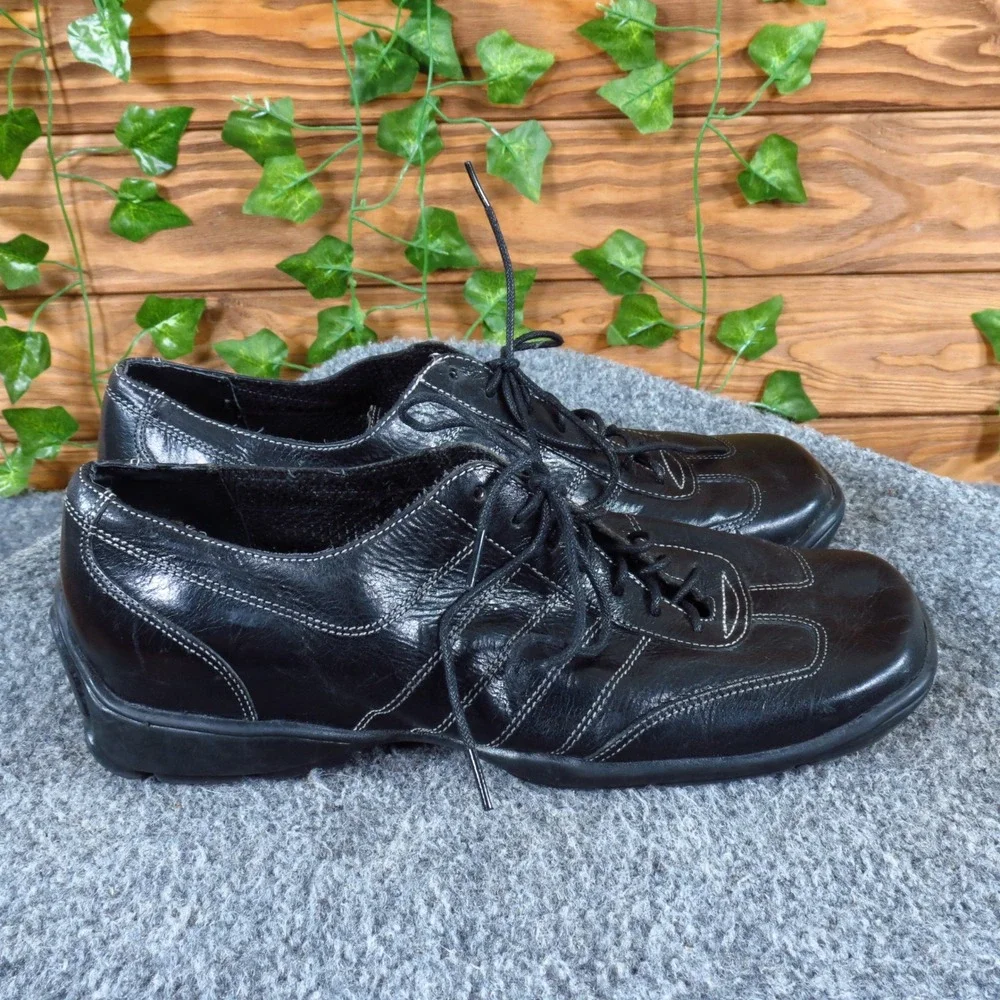 Nine West Faina Womens Oxford Shoes Size 6 Walking Comfort Black Leather